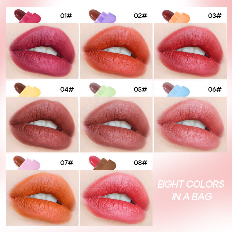 Lucky star8Color Little Star Lipstick Set Matte Velvet Lipstick Gift Box