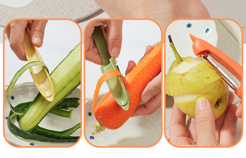 New Multifunctional Fruit and Vegetable Cleaning Tool, Two-in-One Peeler for Potatoes, Fruit Tree Cleaning Brush