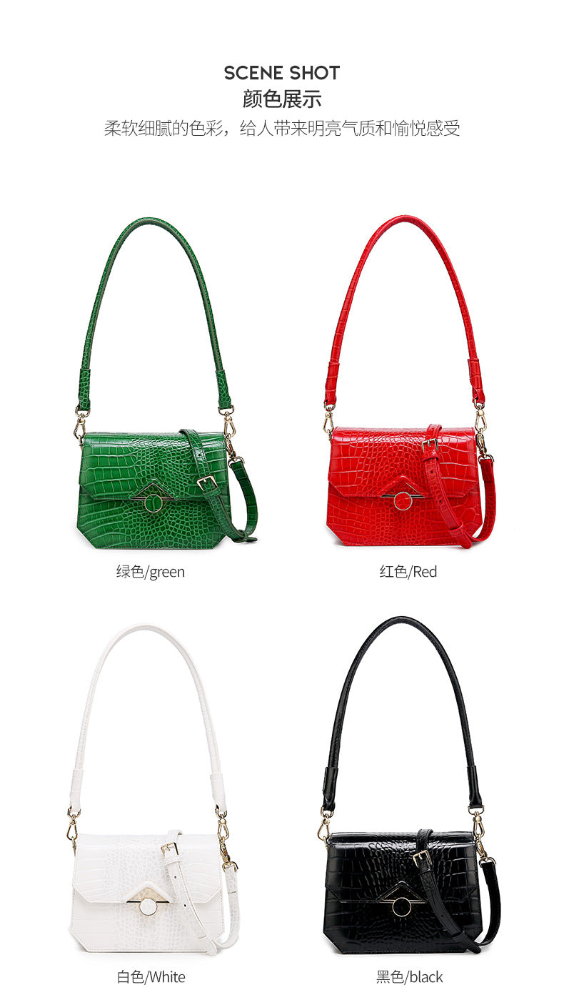 Women's Bag Summer New Crocodile Pattern Chain Bag Trendy Fashion Retro Personality Stylish Single Shoulder Crossbody Bag