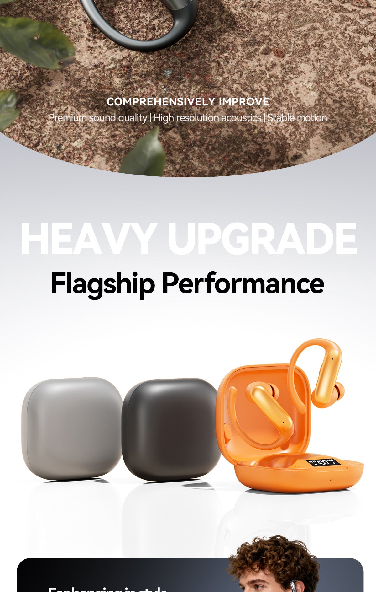 New M144Long Battery Life Ear-Hook and In-Ear Headphones Private Model High Appearance Wireless Bluetooth Headphones Wholesale