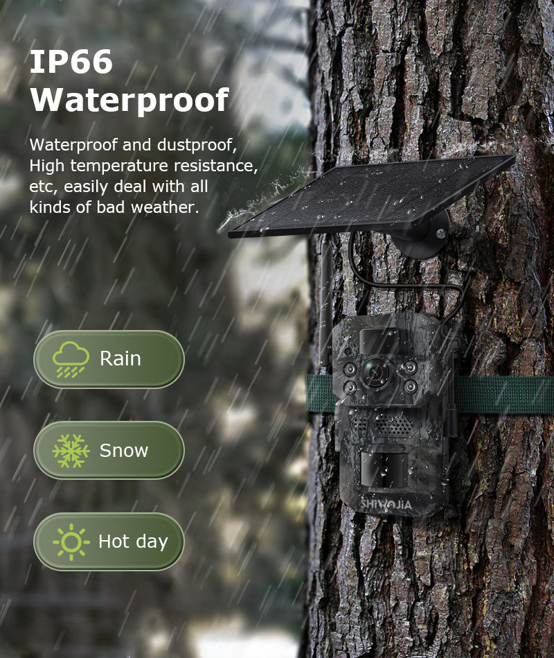 Camouflage4G Install Solar Camera Hunting300Wan Gaoqing GPS Positioning Infrared Night Vision Remote Camera