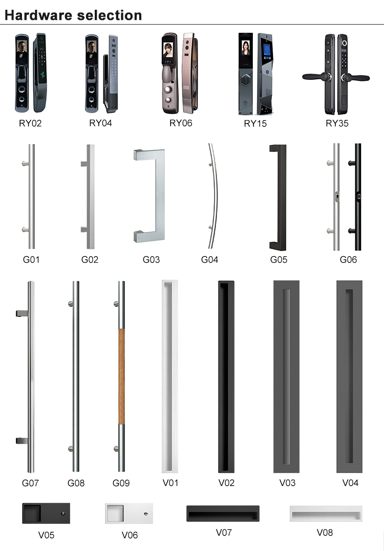 USA Style Exterior Modern High Glossy Black Solid Metal Front Aluminum Stainless Steel Pivot Entry Doors Price