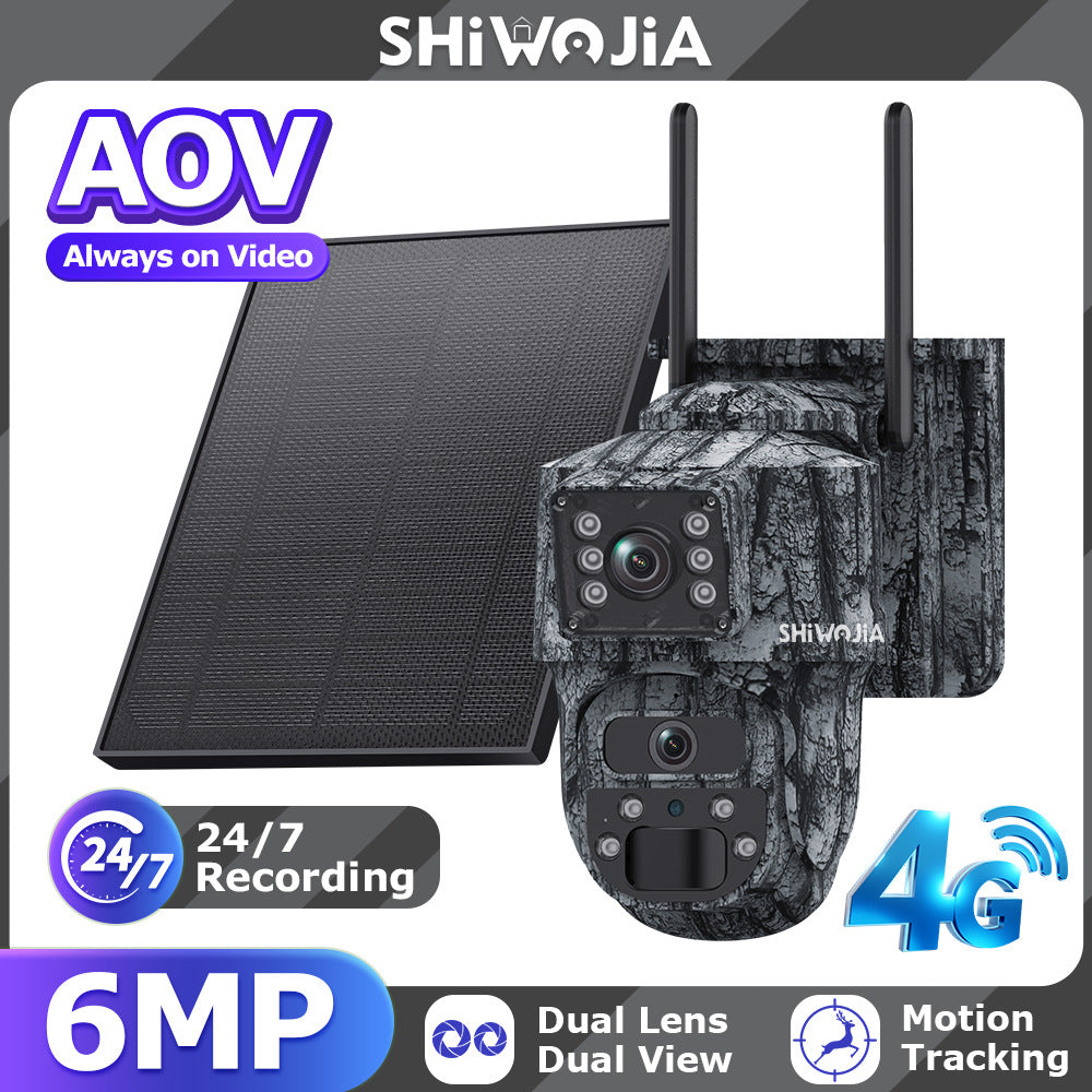 AOV Low Power Consumption4G Solar camera outdoor wireless600Ten Thousand Pairs of Lenses