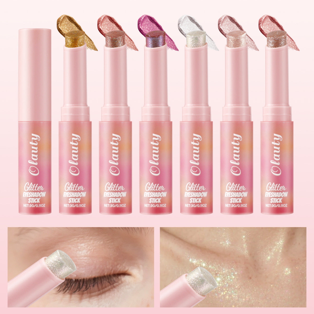 tk Jelly Highlight Eyeshadow Stick3g Contour Highlight Stick Pearlescent Shimmer6Color Packaging Beauty Makeup