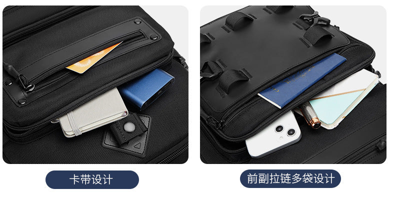 ozuko Men's Tactical Backpack Waterproof and Wear-Resistant Computer Backpack Outdoor Mountaineering Large Capacity Commuting Travel Bag