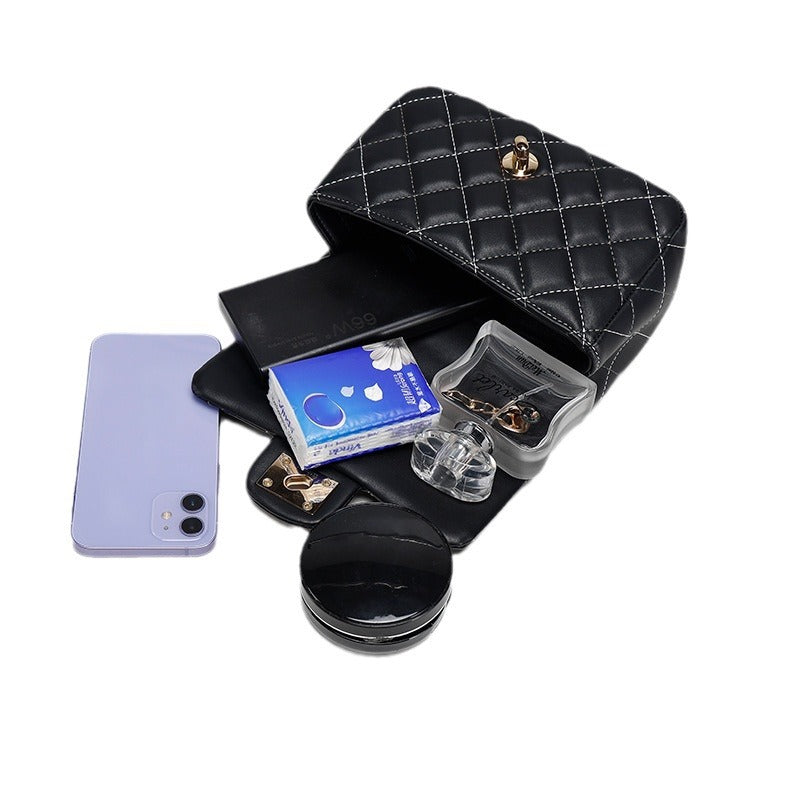 Original Design Quilted Chain Crossbody Bag for Women, Elegant Chanel Style Single Shoulder Bag, Versatile Crossbody Luxury Women's Bag