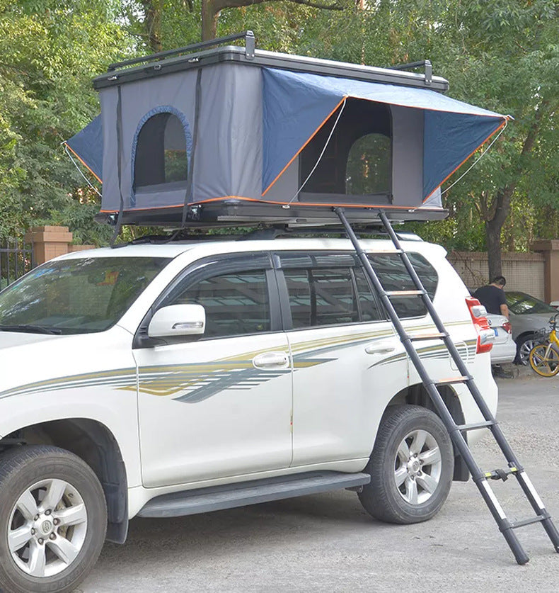 Manufacturer Direct Delivery Car Top Tent Hard Top Double Person Outdoor Camping Equipment Aluminum Alloy Car Roof Camping Car Special