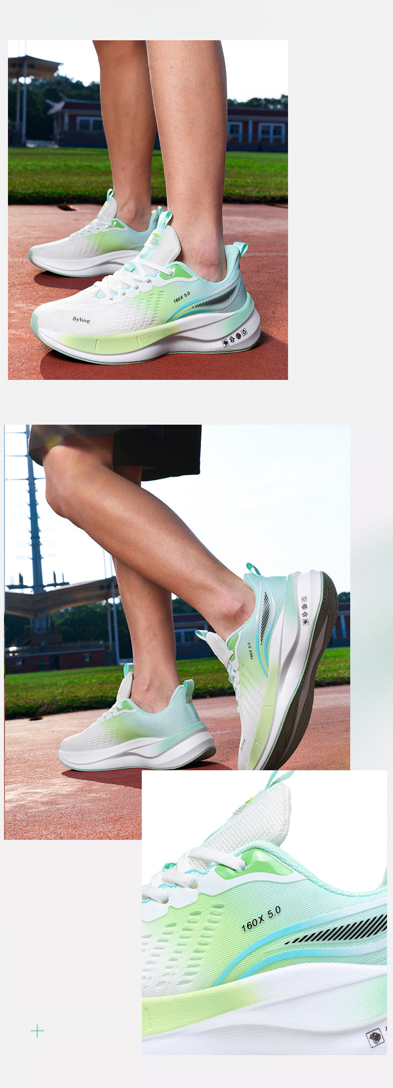 Large Size Summer Jacquard Mesh Breathable Youth Shock Absorption Sports Shoes Student Outdoor Racing Running Shoes