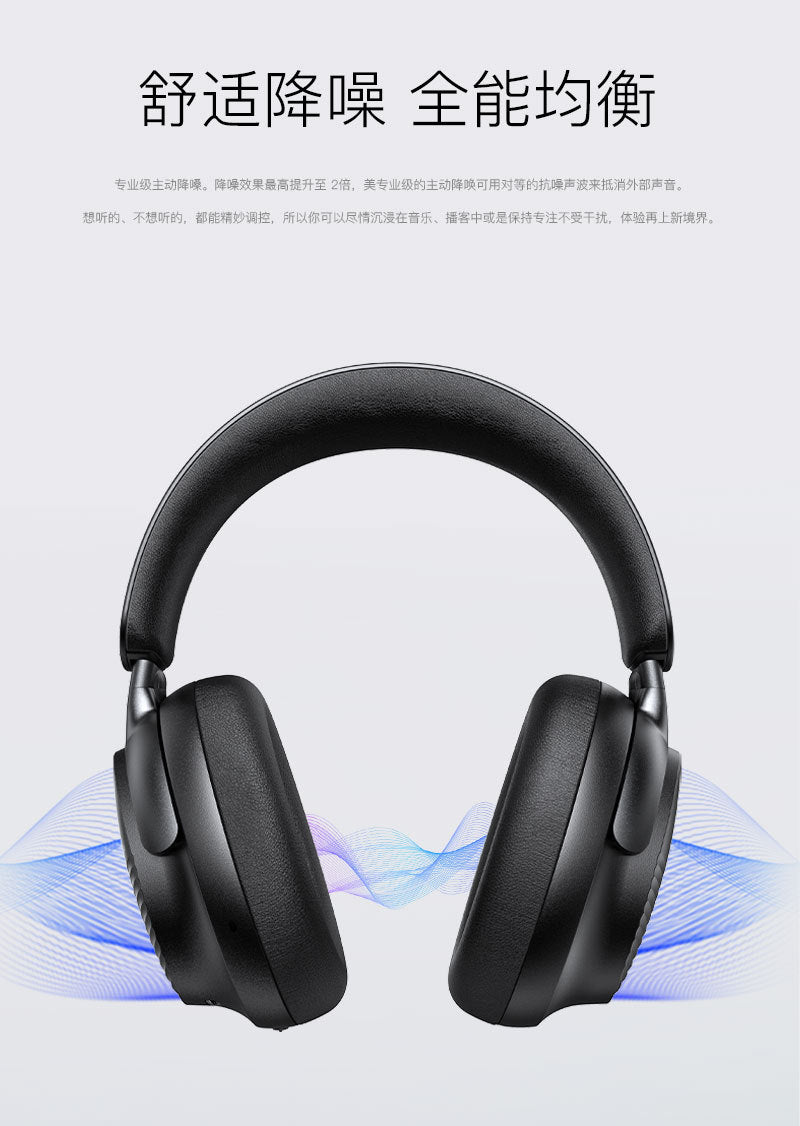 Head-mounted Bluetooth Wireless Earphones ANC Noise-canceling Sports Earbuds Simple, ultra-long battery life, comfortable to wear