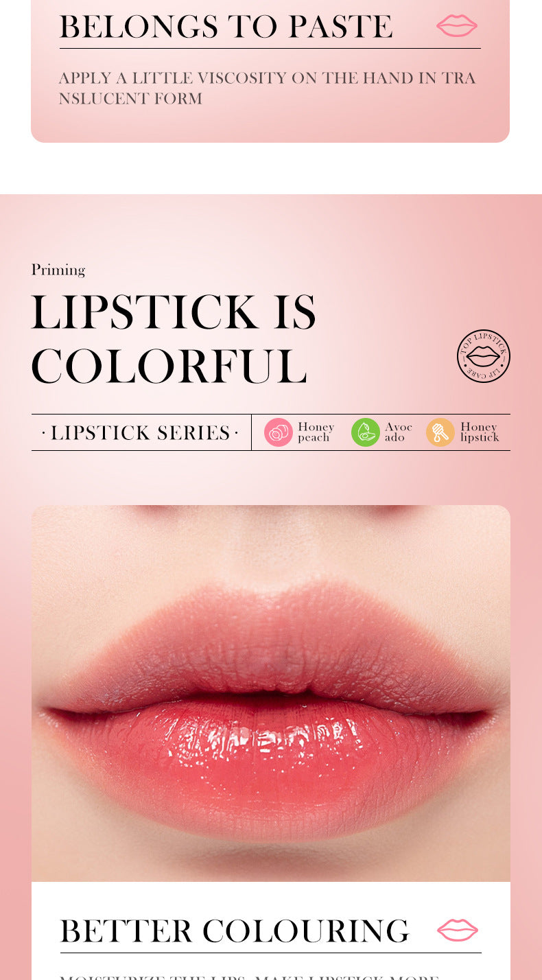 Lip Balm SADOER Honey Hydrating Avocado Anti-Dry Crack Peach Lip Mask  Wholesale