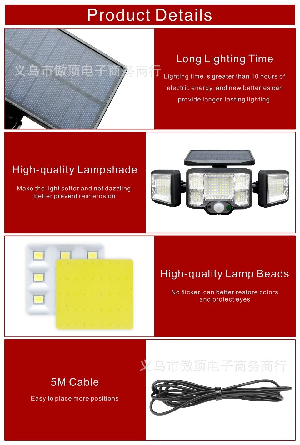 Solar Light Outdoor Waterproof Wall Light LED Split Sensor Light Motion Sensor Light Courtyard Light Garden Lamp