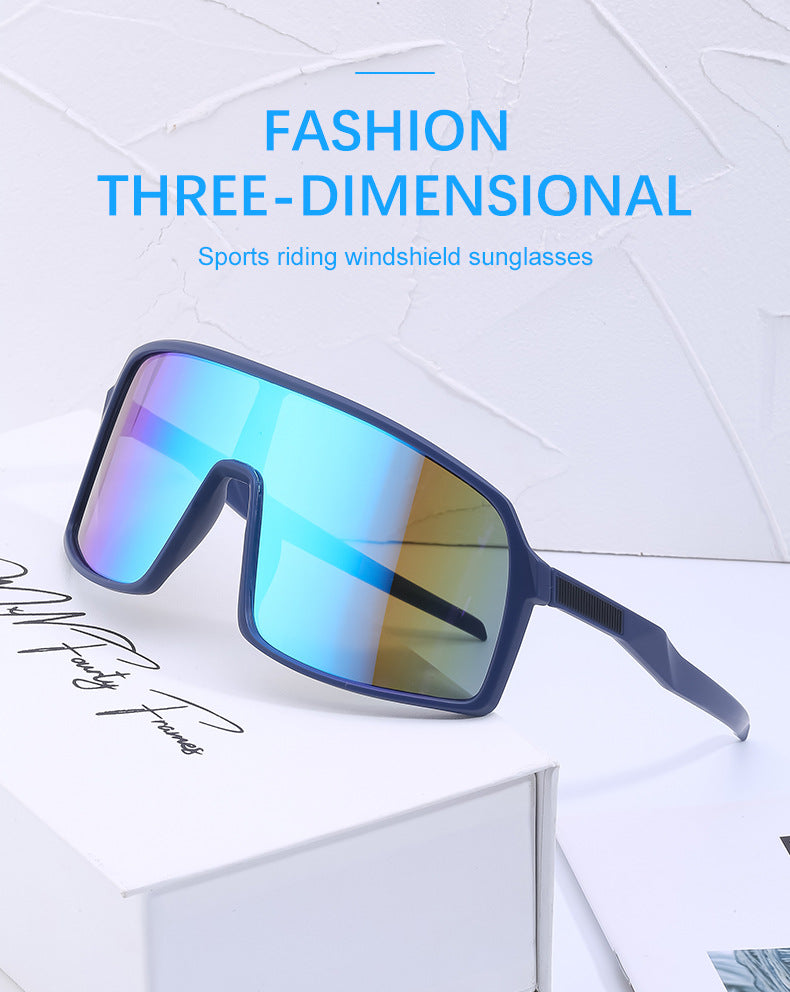 New Colorful Cycling Glasses for Men1998One-piece sunglasses European and American fashion outdoor sports sunglasses