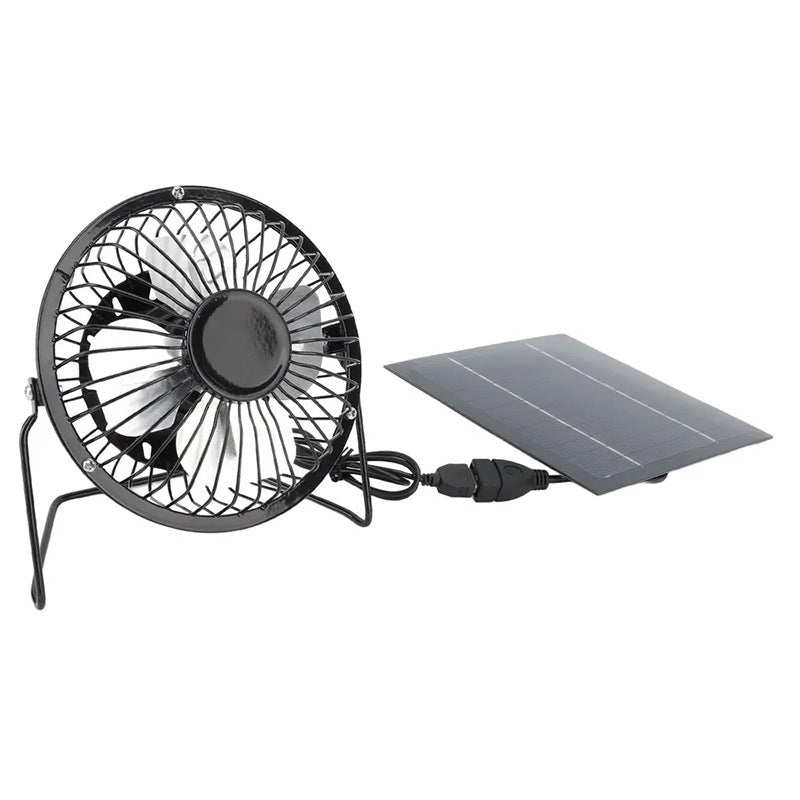 Exclusive Solar Panel Powered 4inch DC Fan Outdoor Waterproof Cooling Multi-scenario Universal 5V Adapter