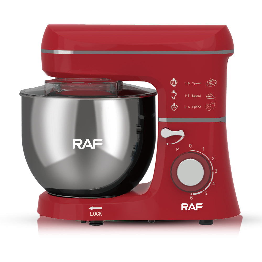 RAF EU Standard Kitchen Machine Stainless Steel Bowl High Power Dough Mixer Egg Beater Mixer Egg Beater