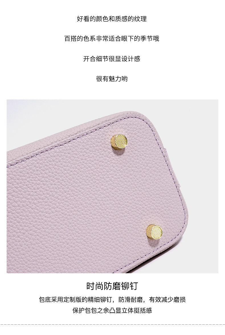 European and American High-End Luxury Handbag for Women, Niche Design, Underarm, Single Shoulder, Crossbody, Dumpling Shape, Genuine Leather, Cowhide, Pillow Bag