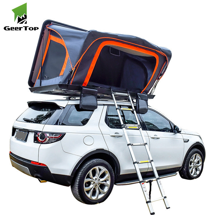 Manufacturer Wholesale Aluminum Alloy Roof Tent Outdoor Camping Travel Rainproof Thickened Hard Top Car Tent1-2People