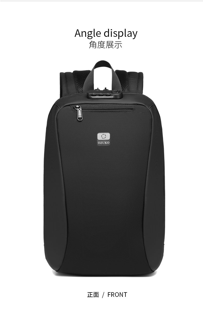 ozuko New Business Backpack Commuting Fashion Student School Bag Casual Waterproof Computer Backpack backpack