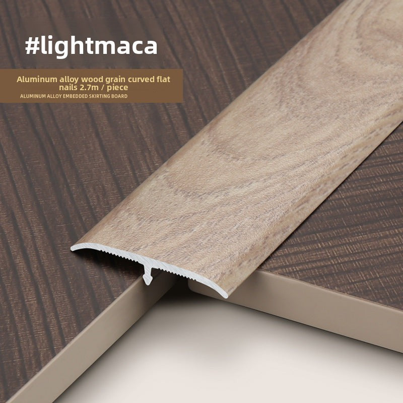 Aluminum alloy wood grain flooring trim edge strip t Door threshold edge trim strip, door seam trim strip, aluminum buckle strip