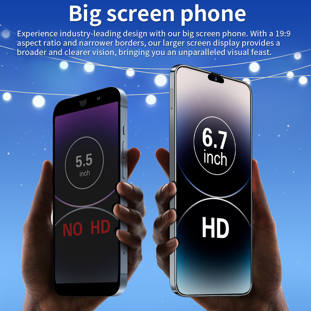 New i15Mobile Phone Overseas Mobile Phone Android System Straight Board i15ProMAX16+1T Full Screen