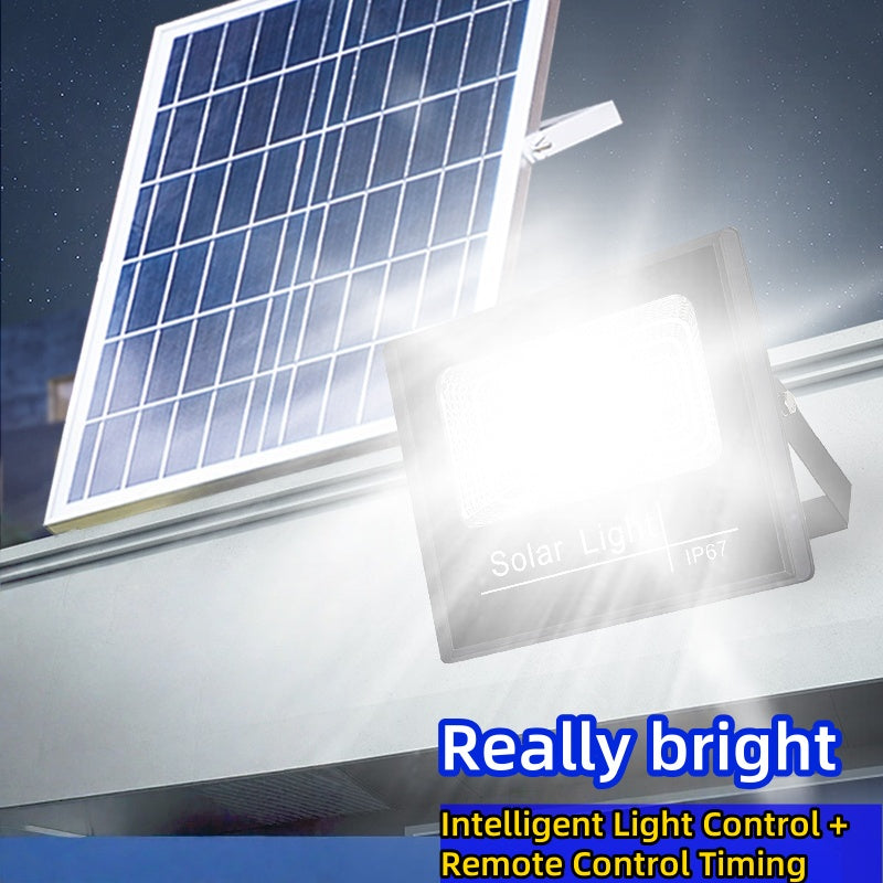 IP67 Outdoor Waterproof Solar Flood Light Intelligent Automatic Lighting in the Dark Yard Community Street Light