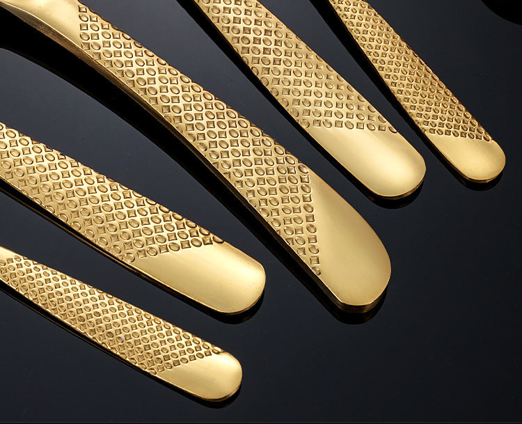 New Hot Selling Stainless Steel Star Diamond Tableware Knife, Fork and Spoon40Set20Set of Steak Knives and Forks