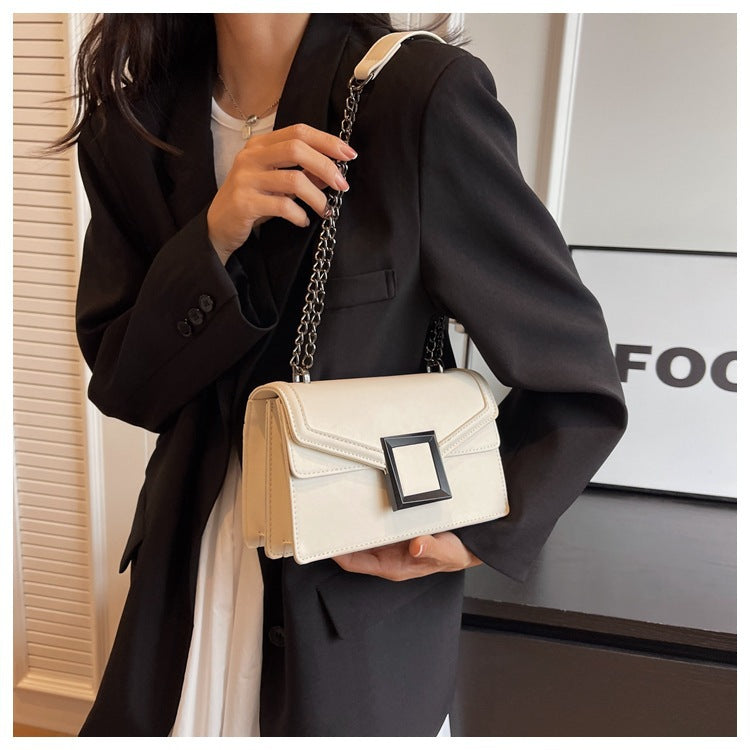 Niche Design Crossbody Bag for Women2024New Trendy Spring Fashion Quilted Chain Bag Textured Single Shoulder Small Square Bag