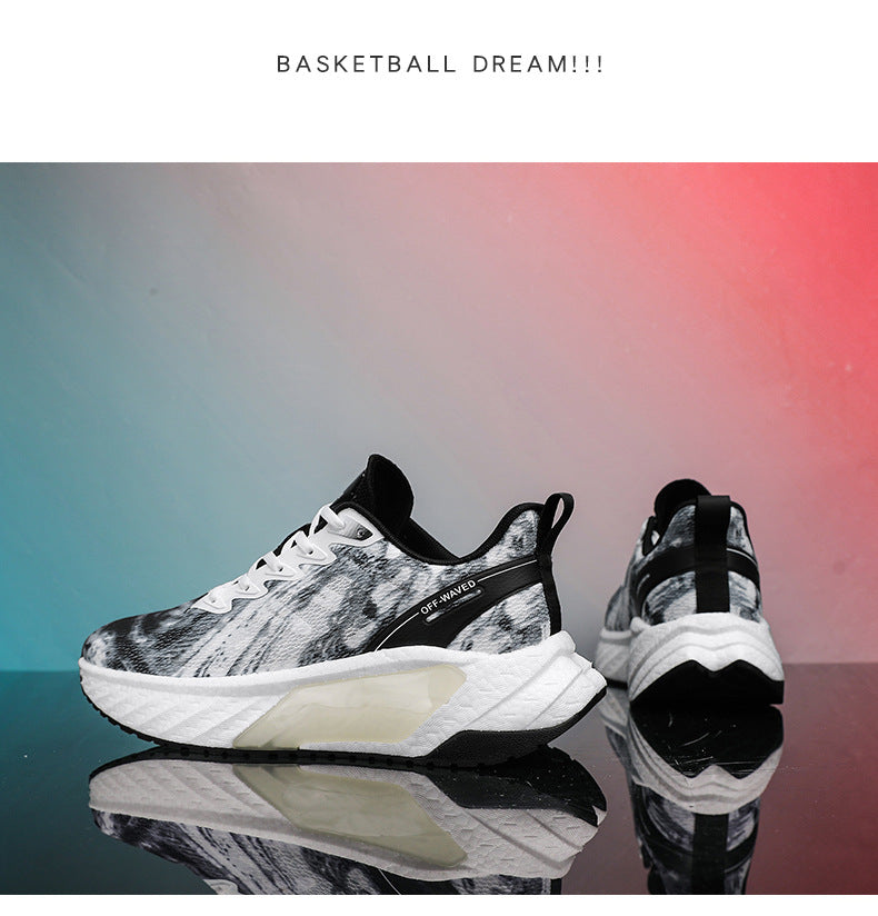 Marathon Running Shoes Soft Sole Cushioning Men and Women Mesh Training Running Shoes Rebound Physical Test Sports Student Sports Shoes Men's