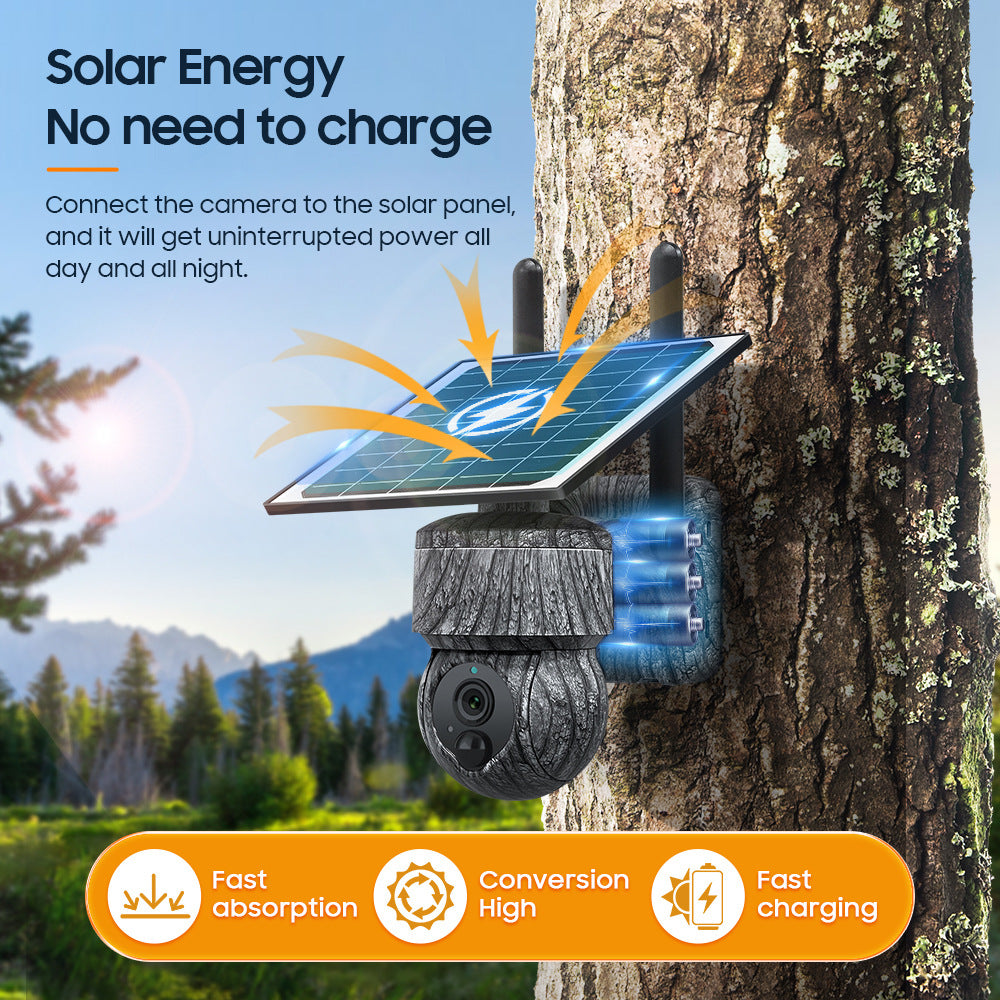 Factory direct sale outdoor camouflage solar waterproof surveillance camera night vision4G Wireless WIFI