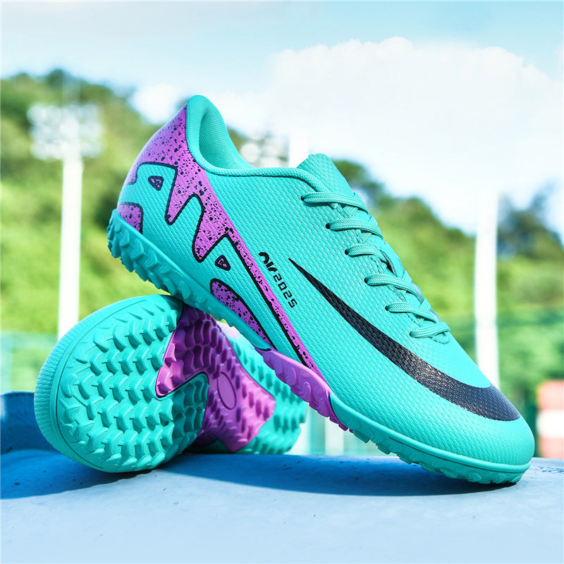 Comfortable football shoes for men and women, teenagers and students AG Spike TF Anti-Slip Breathable Turf Training Sneakers