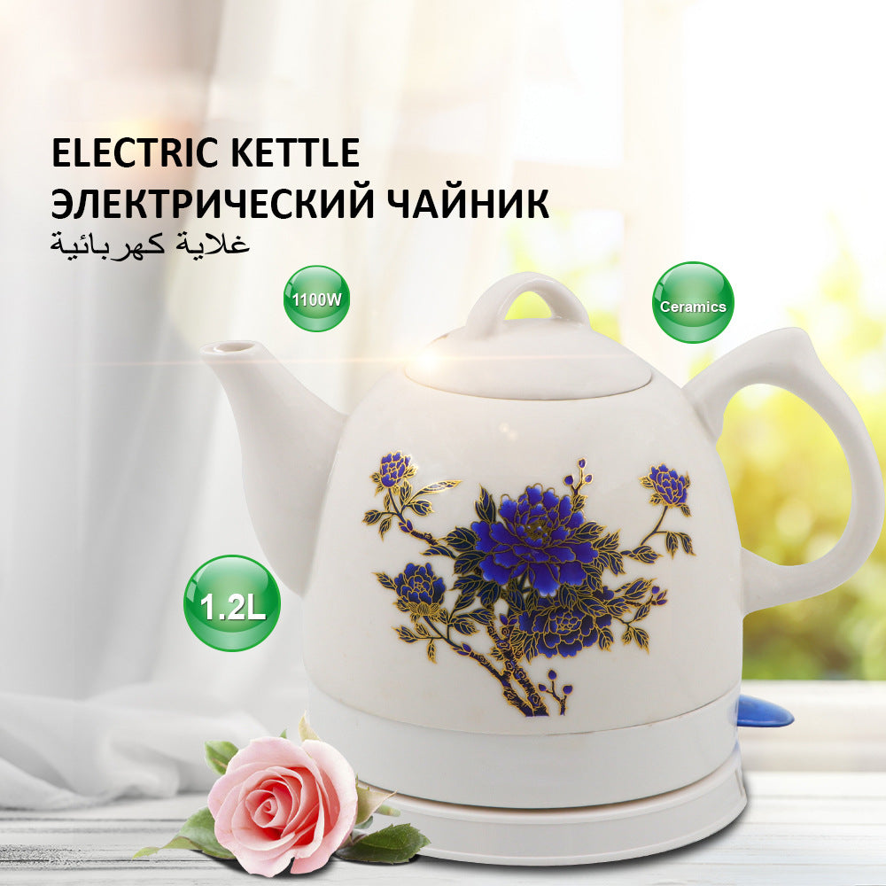 European Standard Hot Selling Ceramic Electric Kettle Household Electric Automatic Power-off Porcelain Kettle Dropshipping