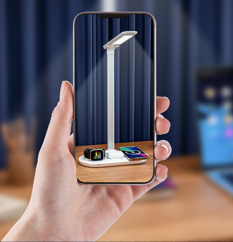 Private Model  Exclusive Eye Protection Desk Lamp10W15W Smart Wireless Charging Learning Special Lamp Gift Wholesale Factory