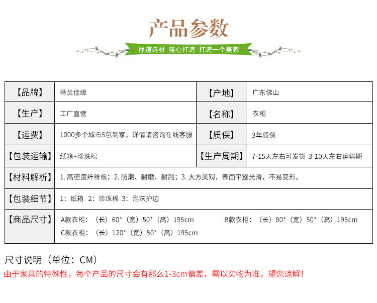 Factory Direct Supply Economical Rental Wardrobe Storage Simple Combination Two-Door Three-Door Panel Storage Apartment Wardrobe