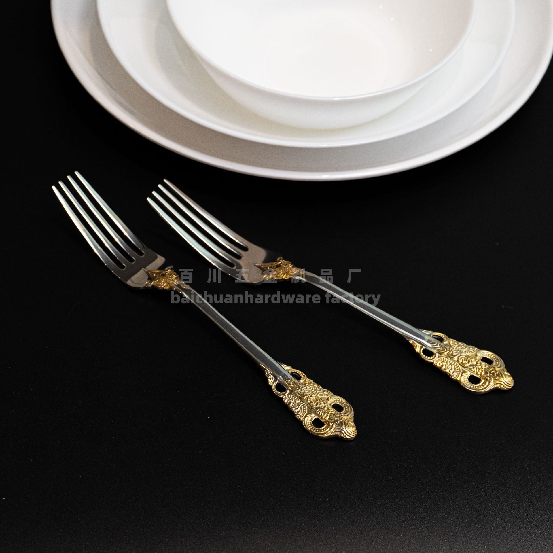 Court316Stainless Steel Tableware Cake Fruit Fork Home Hotel Dessert Fork Western Food Gift Wholesale