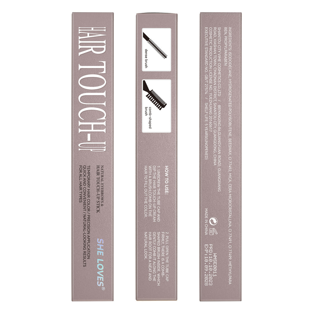 sheloves White Hair Color Stick Covers Gray Roots Non-Staining Waterproof Hair Stick