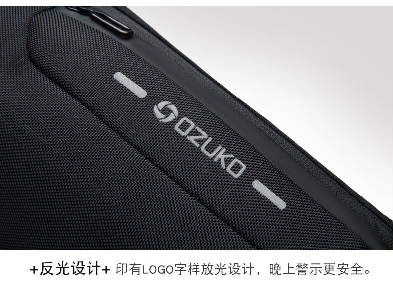 OZUKO Tactical Chest Bag Men's Crossbody Bag Waterproof Multifunctional High-end Outdoor Portable Bag Cycling Shoulder Bag