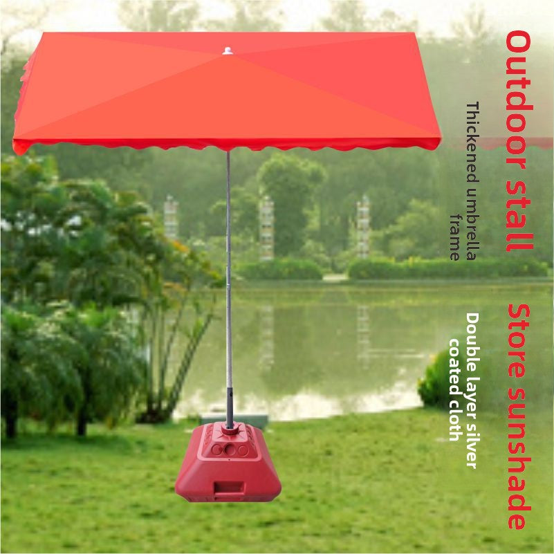 Sunshade Umbrella Shop Storefront Inclined Umbrella Outdoor Stall Large Umbrella Courtyard Folding Thickened Sunshade Canopy Large Long Umbrella