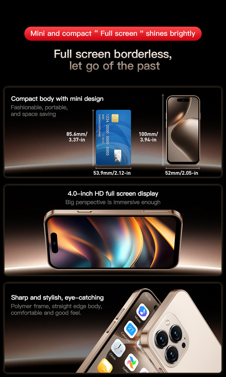 3G Smart Mini Phone M16 pro New4Small screen dual SIM phone for students Android smartphone