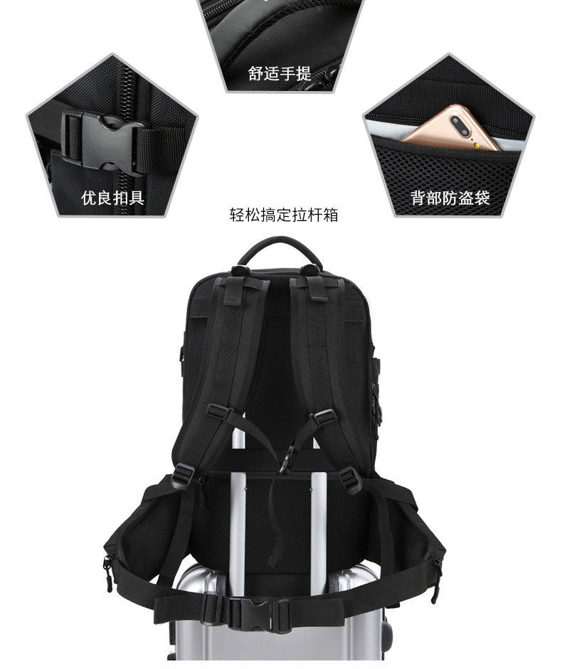 ozuko Men's Backpack Business Travel Computer Bag Outdoor Multifunctional Commuting Backpack Waterproof