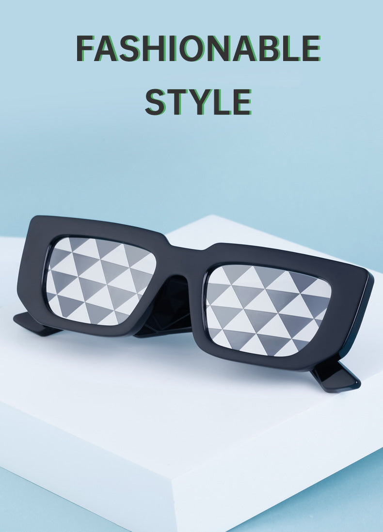 Fashion Small Frame Sunglasses for Women Trendy European and American Wide Leg Square Frame Sunglasses High-end Wholesale sunglasses