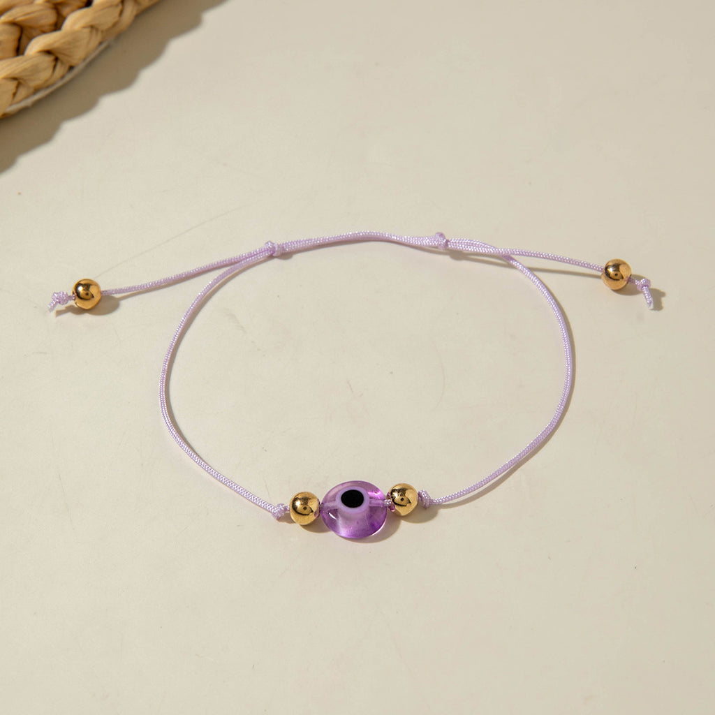European and American Style Bracelet Colorful Devil's Eye Beaded Bracelet Simple Glass Eye Bracelet Wholesale