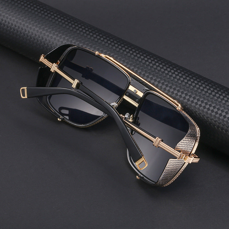 European and American Steampunk Sunglasses for Men, UV Protection, Full Coverage, Sunscreen Sunglasses for Women, Trendy Wholesale Glasses