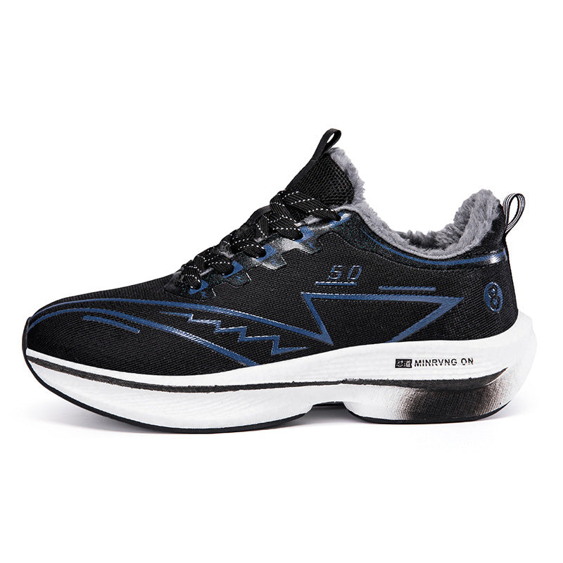 Red Rabbit8PRO Fleece-Lined Warm Running Shoes Outdoor Sports Casual Lightning Men and Women Real Explosive Carbon Plate Anti-Slip Running Shoes