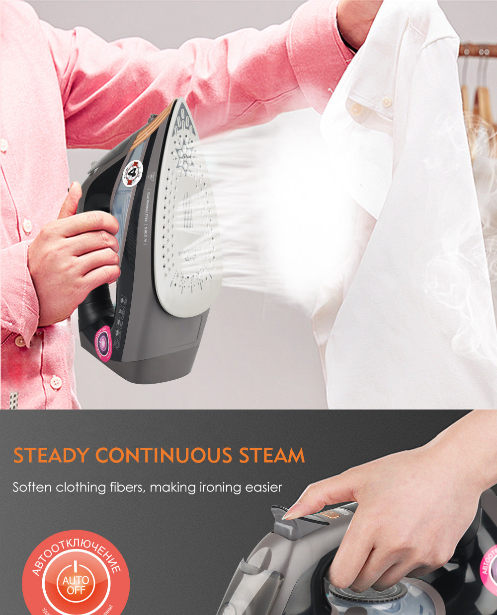 RAF European Standard Automatic Steam Electric Iron Household Handheld Fully Automatic Steam Electric Iron Ironing Machine
