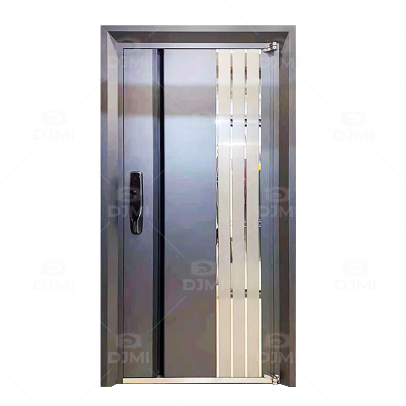 Bulk Order Customize Luxury Durable Security Armored Steel Door Main Entrance Front Door With Smart Door Lock
