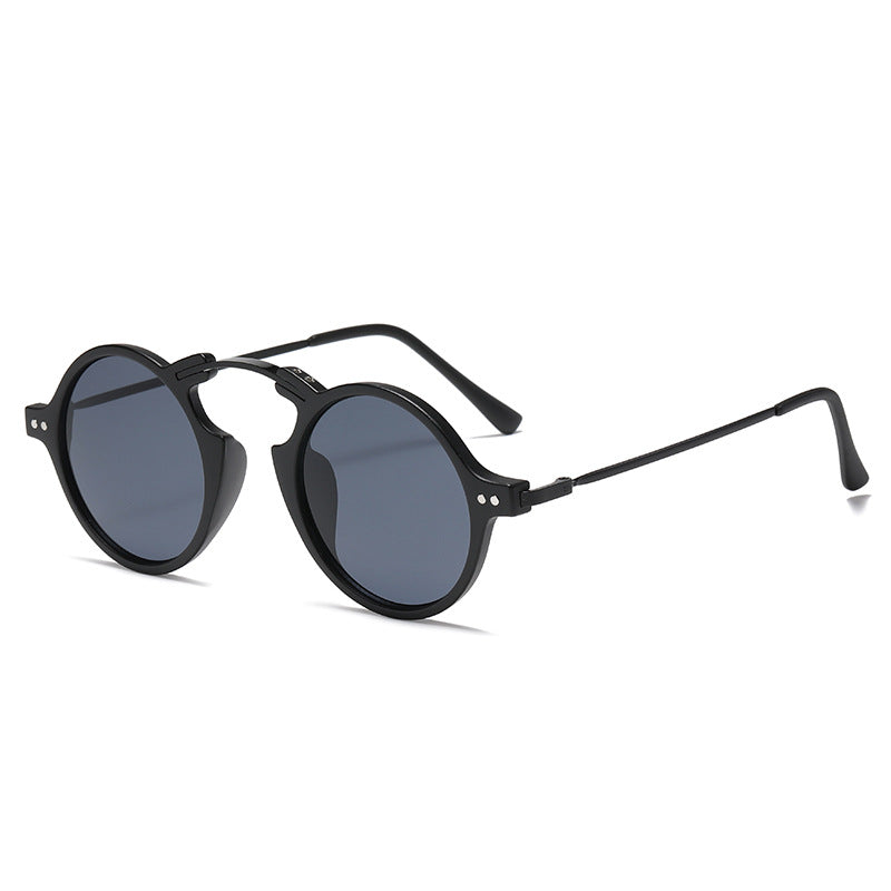 Steampunk Small Frame Sunglasses for Women, European and American Trendy Round Frame Sunglasses, Unique Street Style Glasses for Women sunglasses