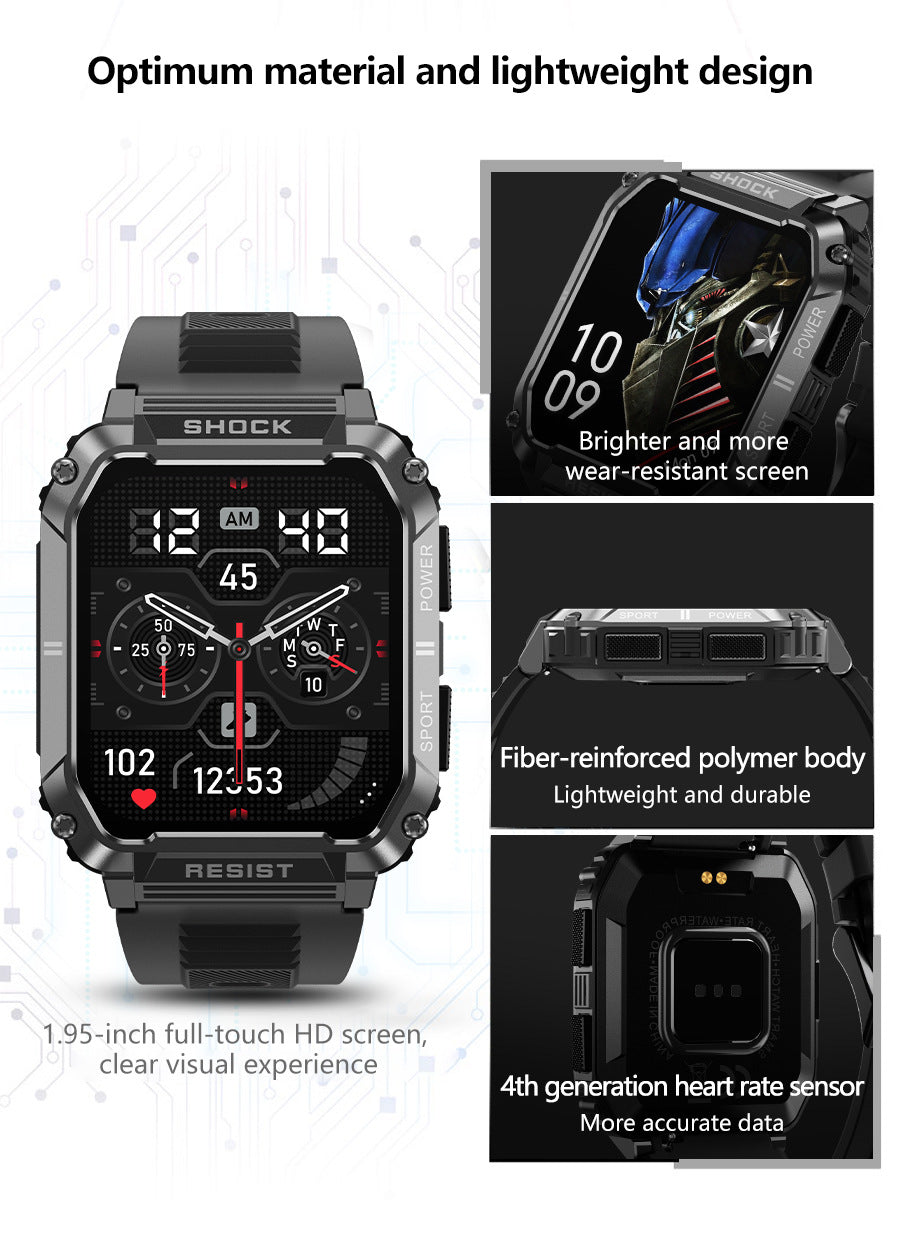 T3Smart Watch Bluetooth Call True Heart Rate Step Sleep Monitoring IP68Deep Waterproof Sports Tri-Proof
