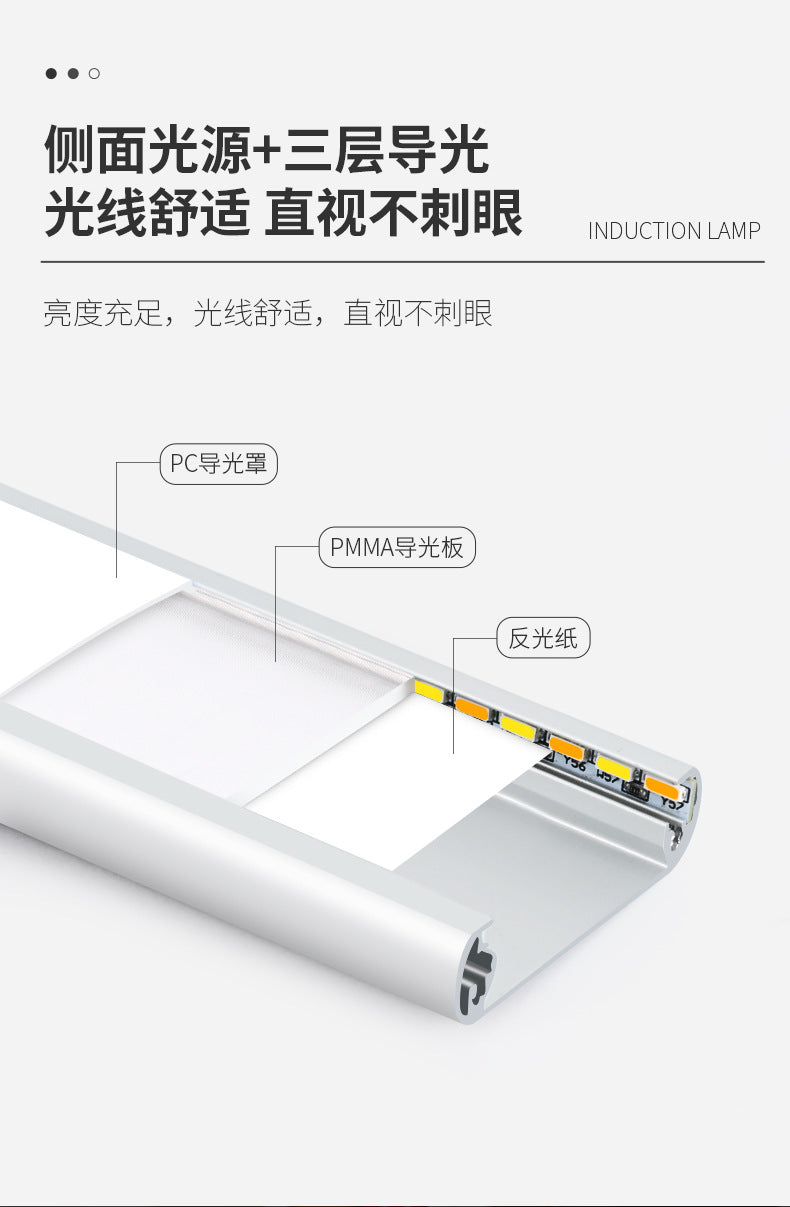 Ultra-Thin Smart led Infrared sensor lamp Rechargeable Long Strip Magnetic Self-Adhesive Wine Cabinet Wardrobe Cabinet Light Strip Light Tape