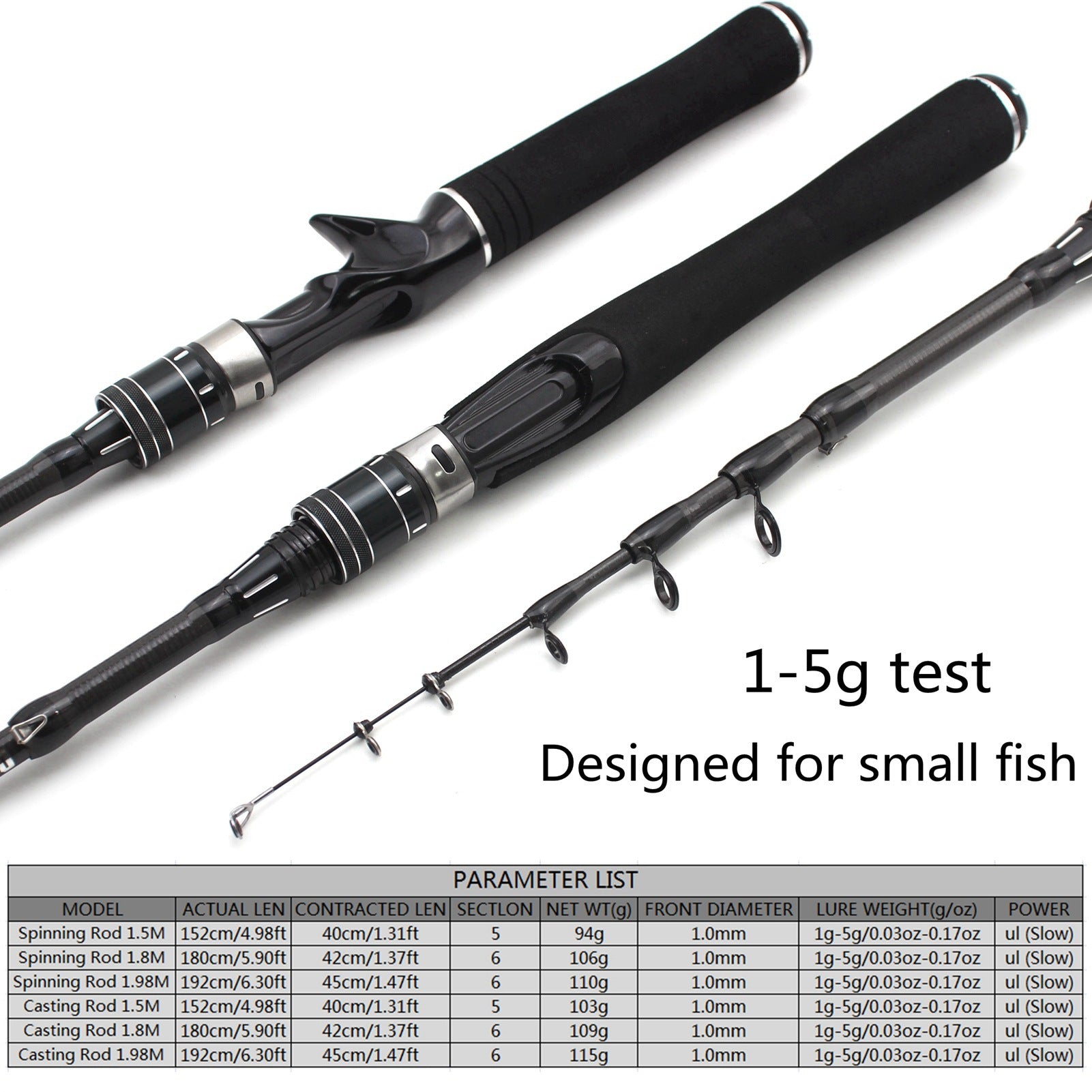 Ultra-light Ultra-short Retractable Horse Mouth Rod ul Fishing Lure Rod Sensitive Rod Tip Small Fish Fishing Rod Backpack Rod