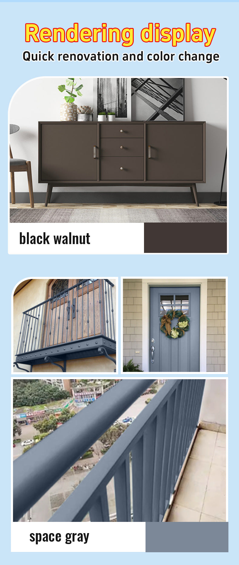 Brush Metal Paint for Doors and Windows, Iron Art Railings, Stainless Steel, Water-Based Latex Paint, Color Adjustment, Renovation Wood Paint, Oil Paint
