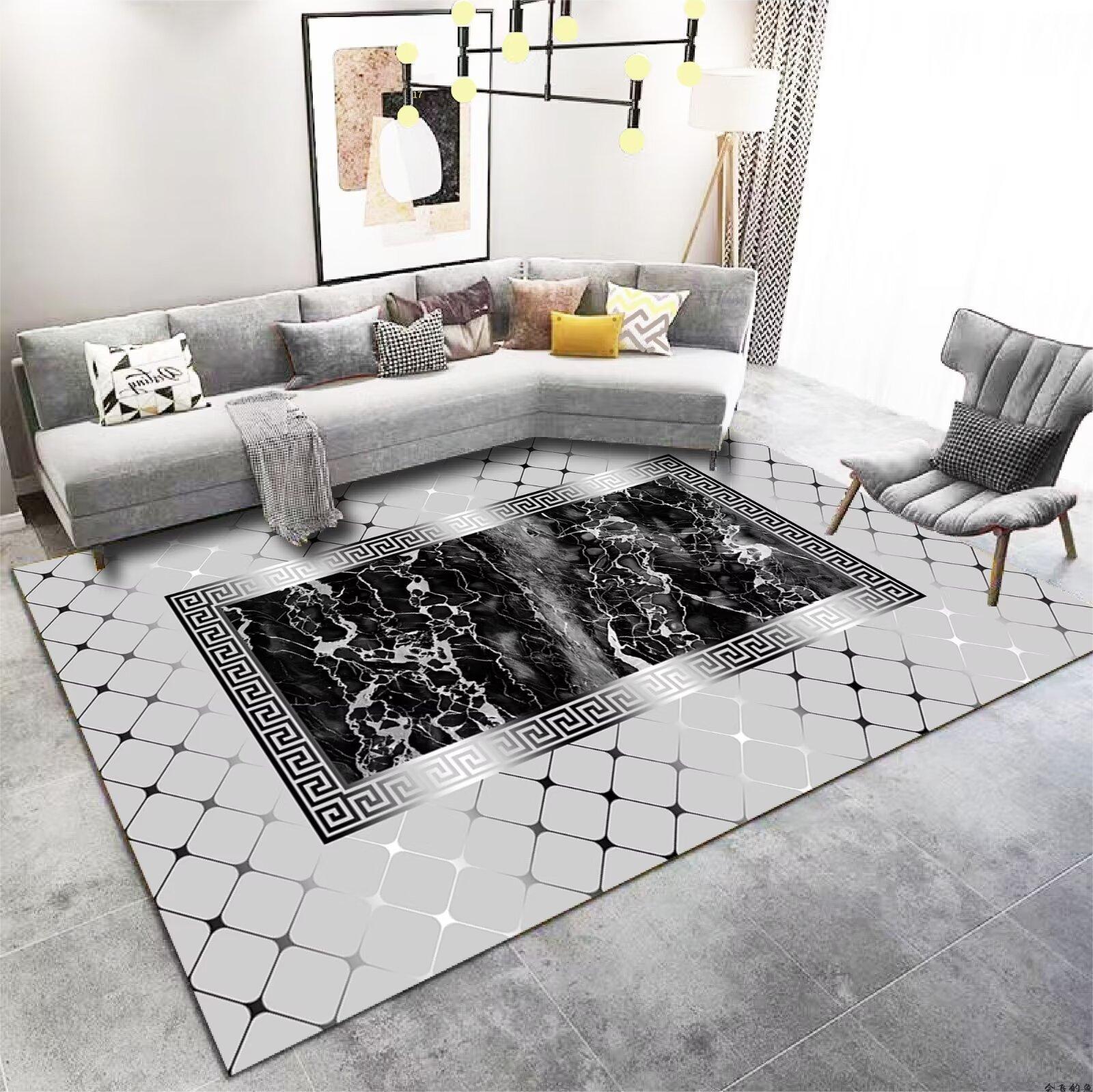 Light Luxury Living Room Carpet Sofa Coffee Table Full Carpet Home Bedroom Gray Series Dirty Resistant Mat Tapis carpet